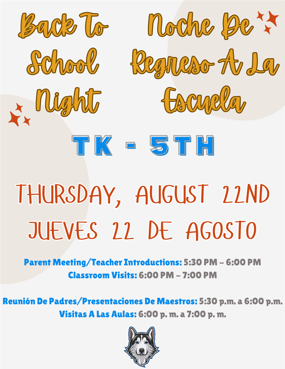  Back To School Night 